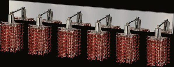 C121-1286W-O-P-BO/RC By Elegant Lighting Mini Collection 6 Lights Wall Sconce Chrome Finish
