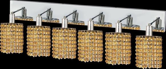 C121-1286W-O-R-LT/RC By Elegant Lighting Mini Collection 6 Lights Wall Sconce Chrome Finish