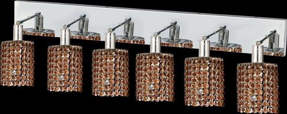 C121-1286W-O-R-TO/RC By Elegant Lighting Mini Collection 6 Lights Wall Sconce Chrome Finish