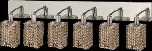 C121-1286W-O-S-GT/RC By Elegant Lighting Mini Collection 6 Lights Wall Sconce Chrome Finish