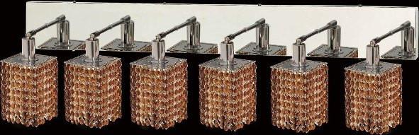C121-1286W-O-S-TO/RC By Elegant Lighting Mini Collection 6 Lights Wall Sconce Chrome Finish