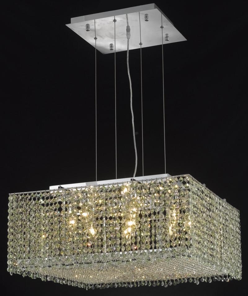 C121-1294D22C-TO/RC By Elegant Lighting Moda Collection 9 Light Chandeliers Chrome Finish