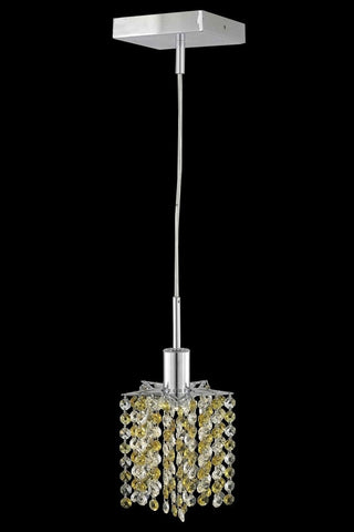 C121-1381D-S-P-JT/RC By Elegant Lighting Mini Collection 1 Light Pendants Chrome Finish