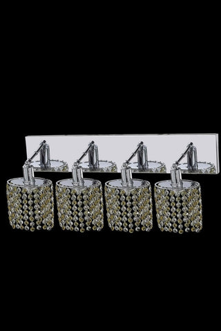 C121-1384W-O-E-TO/RC By Elegant Lighting Mini Collection 4 Light Wall Sconces Chrome Finish