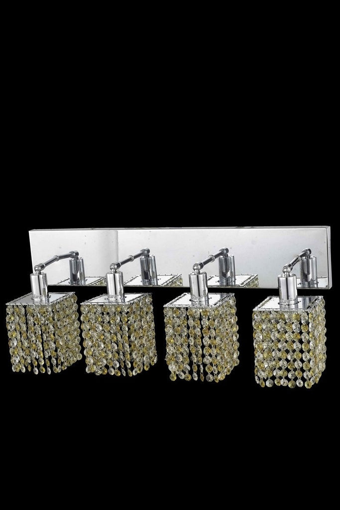 C121-1384W-O-S-BO/RC By Elegant Lighting Mini Collection 4 Light Wall Sconces Chrome Finish