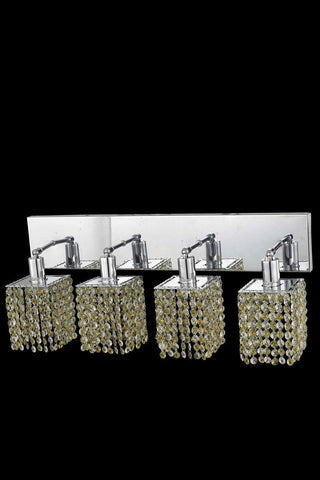 C121-1384W-O-S-RO/RC By Elegant Lighting Mini Collection 4 Light Wall Sconces Chrome Finish