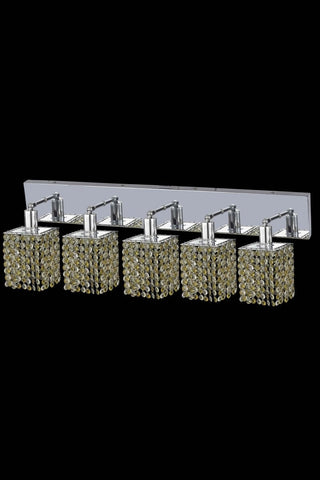 C121-1385W-O-S-RO/RC By Elegant Lighting Mini Collection 5 Light Wall Sconces Chrome Finish