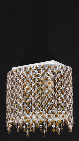 C121-1392D14C-JT/RC By Elegant Lighting Moda Collection 2 Light Wall Sconces Chrome Finish