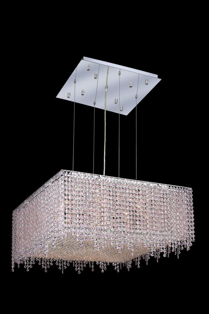 C121-1394D26C-GT/RC By Elegant Lighting Moda Collection 13 Light Chandeliers Chrome Finish
