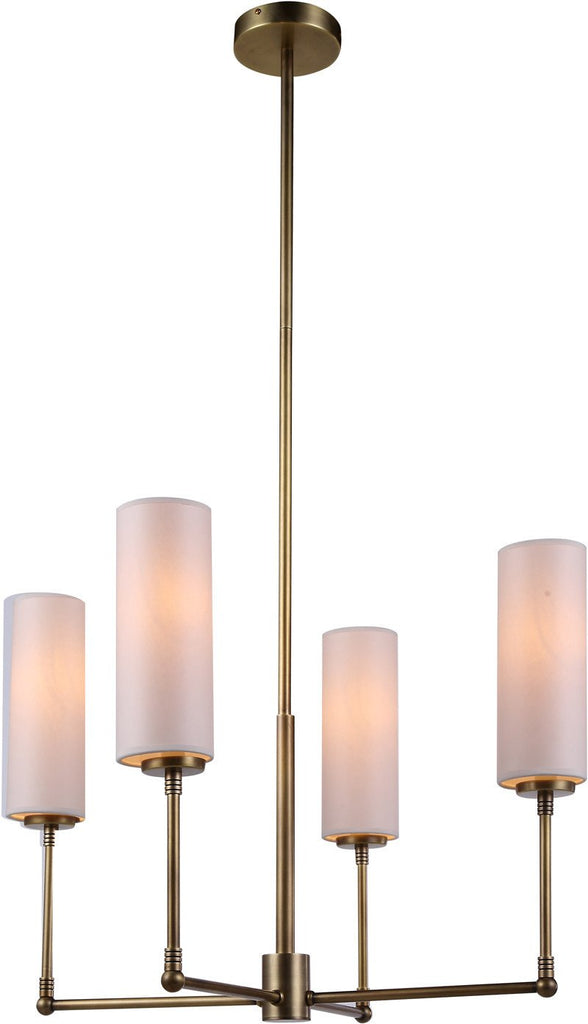 C121-1410D24BB By Elegant Lighting - Richmond Collection Burnish Brass Finish 4 Lights Pendant lamp