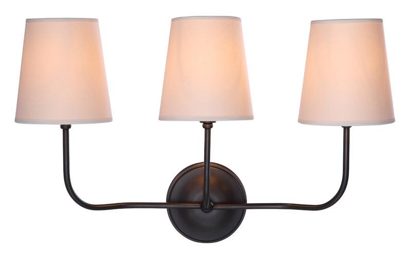 C121-1411W22BZ By Elegant Lighting - Lancaster Collection Bronze Finish 2 Lights Wall Sconce