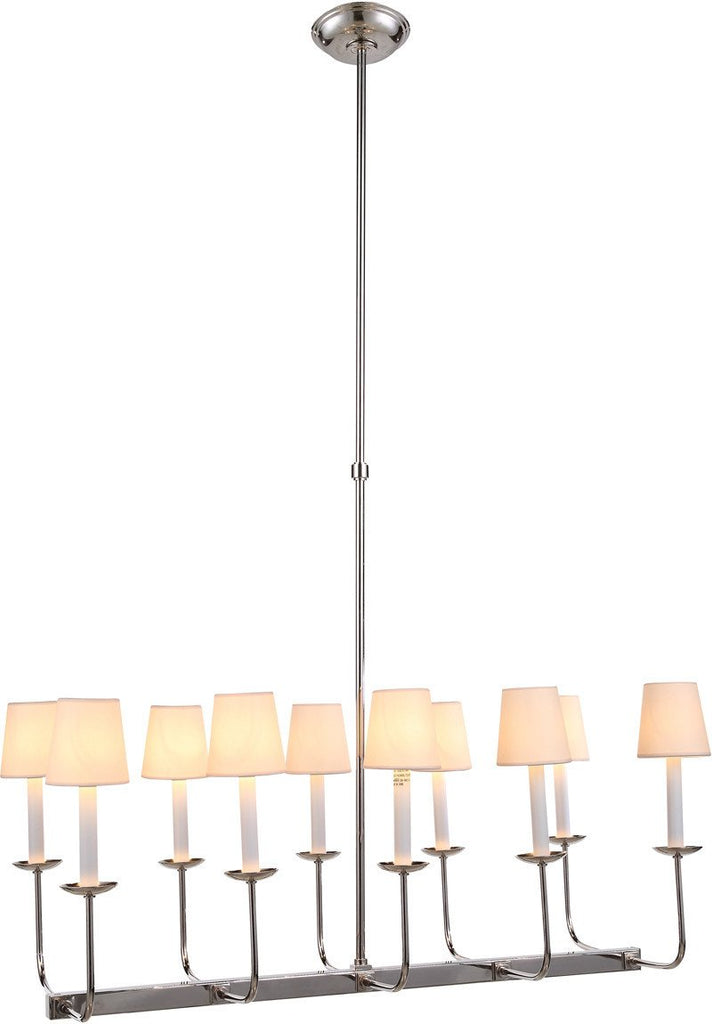 C121-1435D35PN By Elegant Lighting - Penelope Collection Polished Nickel Finish 10 Lights Pendant Lamp