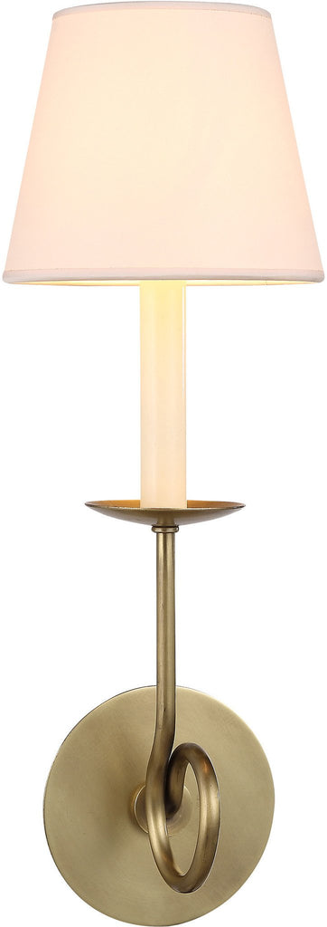 C121-1437W5BB By Elegant Lighting - Argyle Collection Burnished Brass Finish 1 Light Wall Sconce