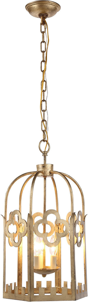C121-1440D12GI By Elegant Lighting - Chalice Collection Golden Iron Finish 4 Lights Pendant Lamp