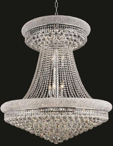 ZC121-V1800G36SC/EC By Elegant Lighting - Primo Collection Chrome Finish 28 Lights Foyer/Hallway