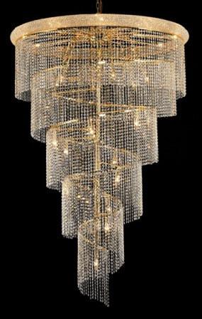 ZC121-V1801SR48G By Regency Lighting-Spiral Collection Gold Finish 29 Lights Chandelier