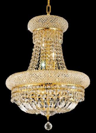 C121-1803D16G By Regency Lighting-Primo Collection Gold Finish 8 Lights Chandelier