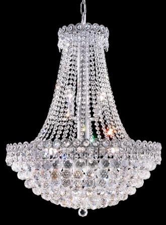C121-1901D24C By Regency Lighting-Century Collection Chrome Finish 12 Lights Chandelier