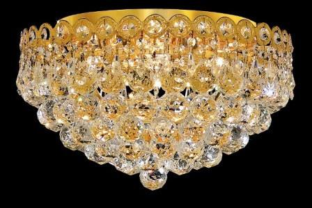 C121-1901F16G By Regency Lighting-Century Collection Gold Finish 4 Lights Flush