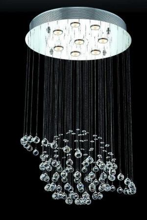 C121-2004D22C By Regency Lighting-Galaxy Collection Chrome Finish 6 Lights Chandelier