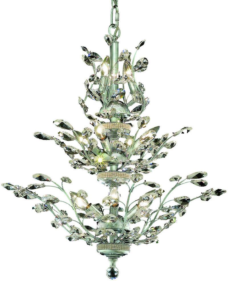C121-SILVER/2011/2727 Orchid Collection By Elegant Modern / Contemporary CHANDELIER Chandeliers, Crystal Chandelier, Crystal Chandeliers, Lighting