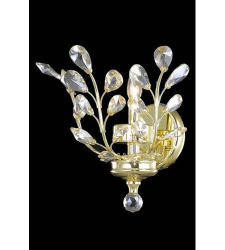 C121-2011W16G-GS/RC By Elegant Lighting Orchid Collection 1 Light Wall Sconce Gold Finish