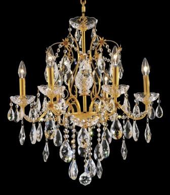 C121-2016D24G By Regency Lighting-St. Francis Collection Gold Finish 6 Lights Chandelier
