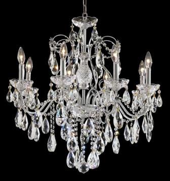 C121-2016D26C By Regency Lighting-St. Francis Collection Chrome Finish 8 Lights Chandelier