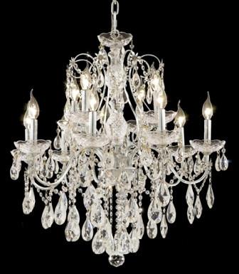 C121-2016D28C By Regency Lighting-St. Francis Collection Chrome Finish 12 Lights Chandelier