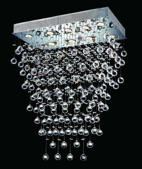 C121-2021D28CBy Regency Lighting - Galaxy Collection Polished Chrome Finish Chandelier