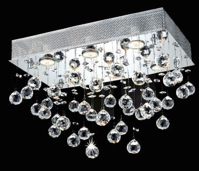C121-2021F20C By Regency Lighting-Galaxy Collection Chrome Finish 6 Lights Chandelier