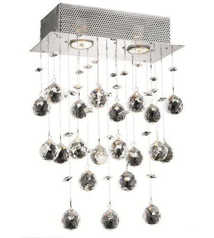 C121-2021W12C(LED)/RC By Elegant Lighting Galaxy Collection 2 Light Wall Sconce Chrome Finish