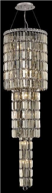 C121-2030G54C-GT/RC By Elegant Lighting Maxim Collection 12 Light Chandeliers Chrome Finish