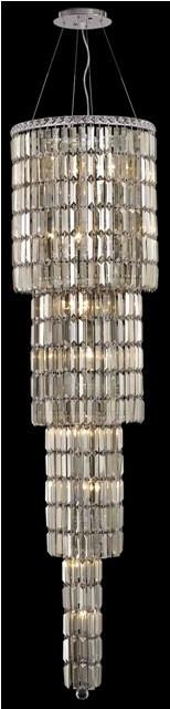 C121-2030G66C-GT/RC By Elegant Lighting Maxim Collection 18 Light Chandeliers Chrome Finish