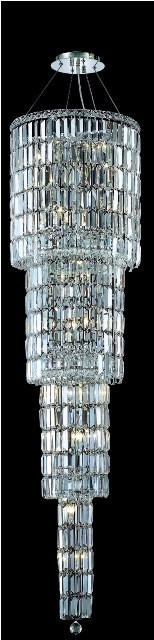 C121-2030G66C/RC By Elegant Lighting Maxim Collection 18 Light Chandeliers Chrome Finish