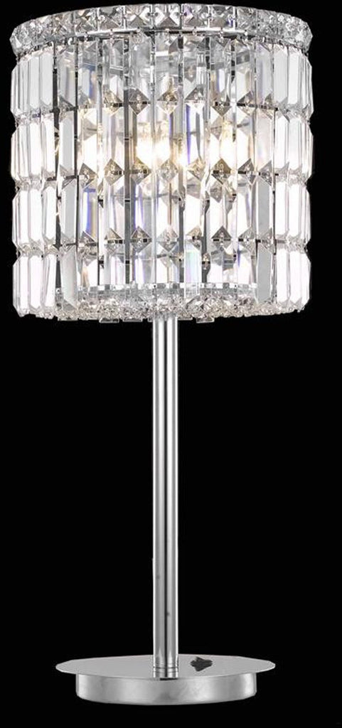C121-2030TL12C/EC By Elegant Lighting - Maxim Collection Chrome Finish 3 Lights Table Lamp