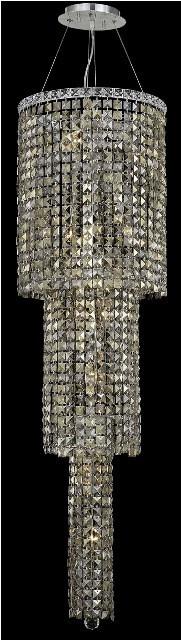 C121-2031G54C-GT/RC By Elegant Lighting Maxim Collection 12 Light Chandeliers Chrome Finish