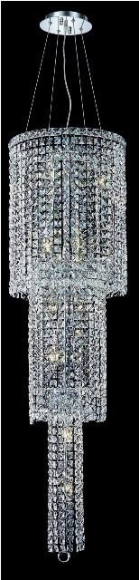 C121-2031G54C/RC By Elegant Lighting Maxim Collection 12 Light Chandeliers Chrome Finish