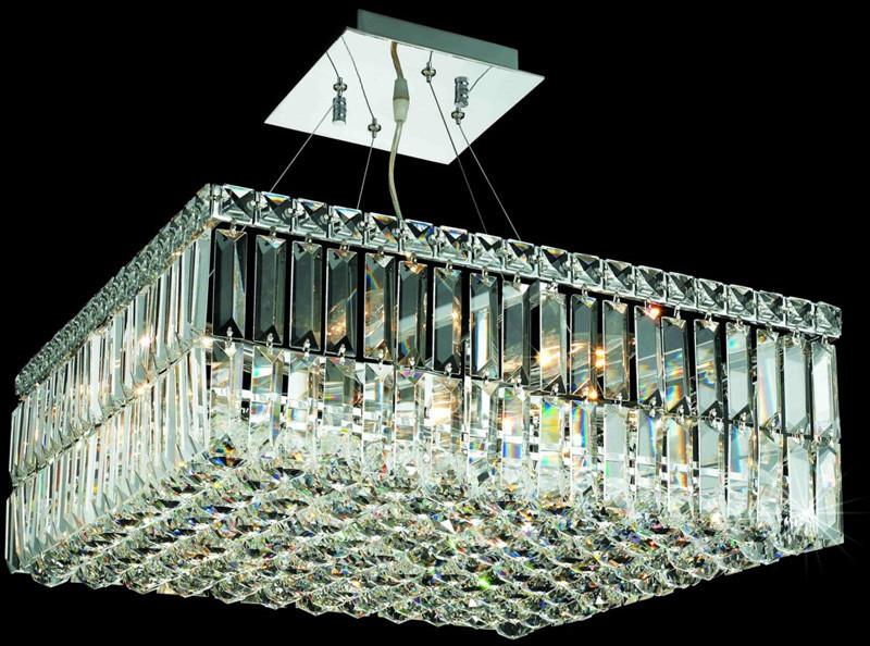 ZC121-V2032D20C/EC By Elegant Lighting - Maxim Collection Chrome Finish 12 Lights Dining Room