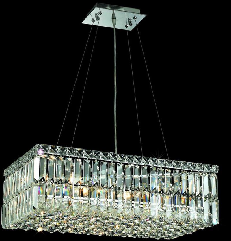 ZC121-V2034D24C/EC By Elegant Lighting - Maxim Collection Chrome Finish 6 Lights Dining Room