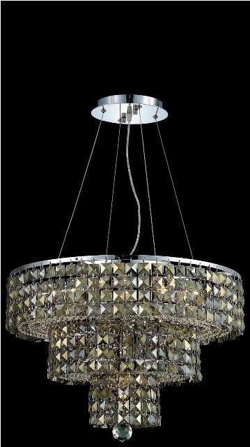 C121-2037D20C-GT/RC By Elegant Lighting Maxim Collection 9 Light Chandeliers Chrome Finish