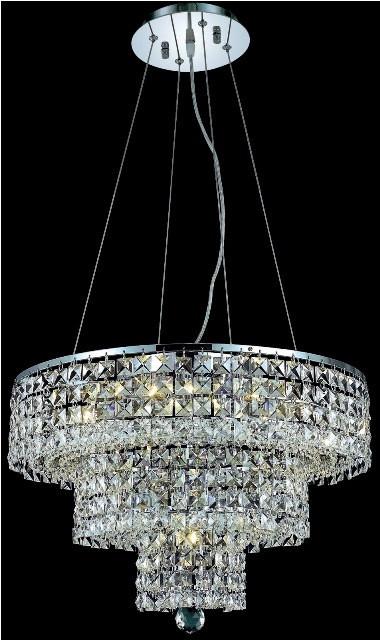 C121-2037D20C/RC By Elegant Lighting Maxim Collection 9 Light Chandeliers Chrome Finish