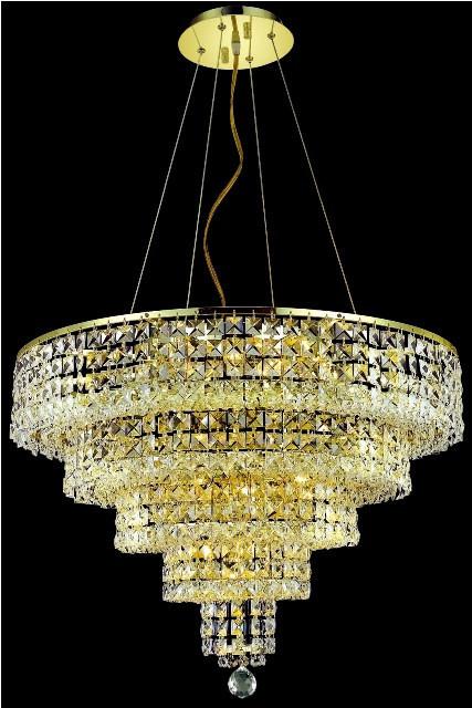 C121-2037D26G/RC By Elegant Lighting Maxim Collection 14 Light Chandeliers Gold Finish