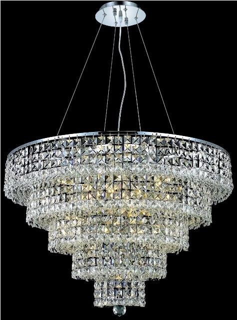 C121-2037D30C/RC By Elegant Lighting Maxim Collection 17 Light Chandeliers Chrome Finish