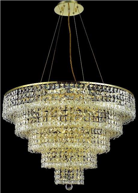 C121-2037D30G/RC By Elegant Lighting Maxim Collection 17 Light Chandeliers Gold Finish
