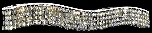 C121-2041W44C-GT/RC By Elegant Lighting Contour Collection 10 Light Wall Sconces Chrome Finish
