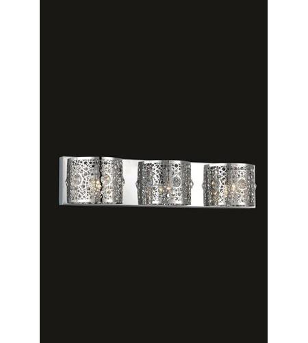 C121-2051W24C/RC By Elegant Lighting Soho Collection 3 Light Wall Sconce Chrome Finish
