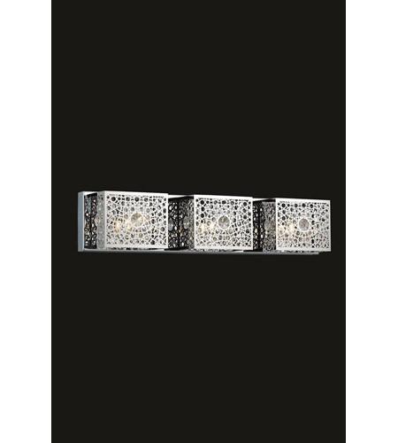 C121-2052W24C/RC By Elegant Lighting Soho Collection 3 Light Wall Sconce Chrome Finish