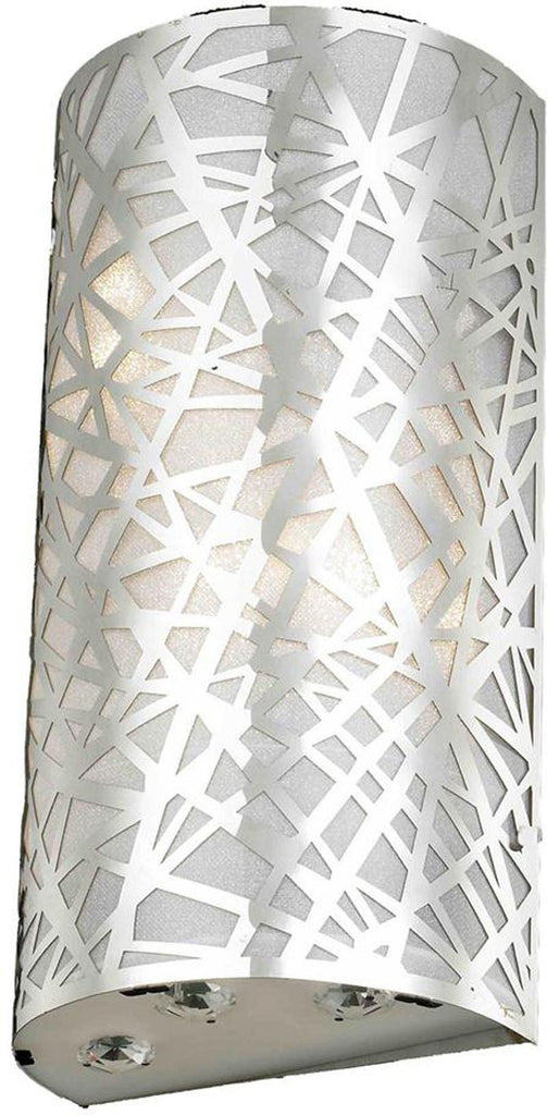C121-2081W6C/RC By Elegant Lighting Prism Collection 2 Light Wall Sconce Chrome Finish