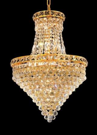 C121-2527D18G By Regency Lighting-Tranquil Collection Gold Finish 12 Lights Chandelier
